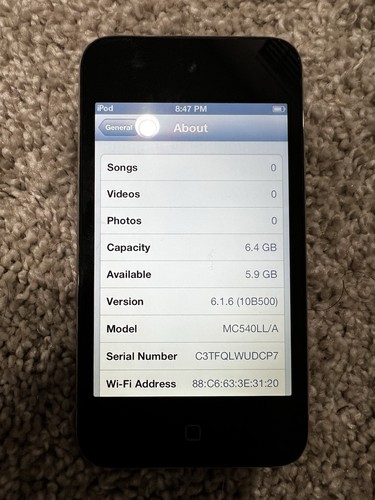 Apple black ipod touch - touch, gen
